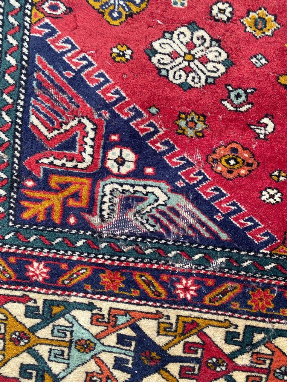 Kazak Bobyrug’s Pretty Large Vintage Caucasian Azerbaïdjan Rug For Sale