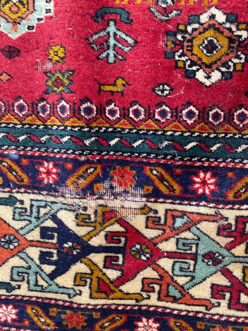 Bobyrug's Pretty Large Vintage Kaukasisch Aserbaidschan Teppich (Aserbaidschanisch) im Angebot