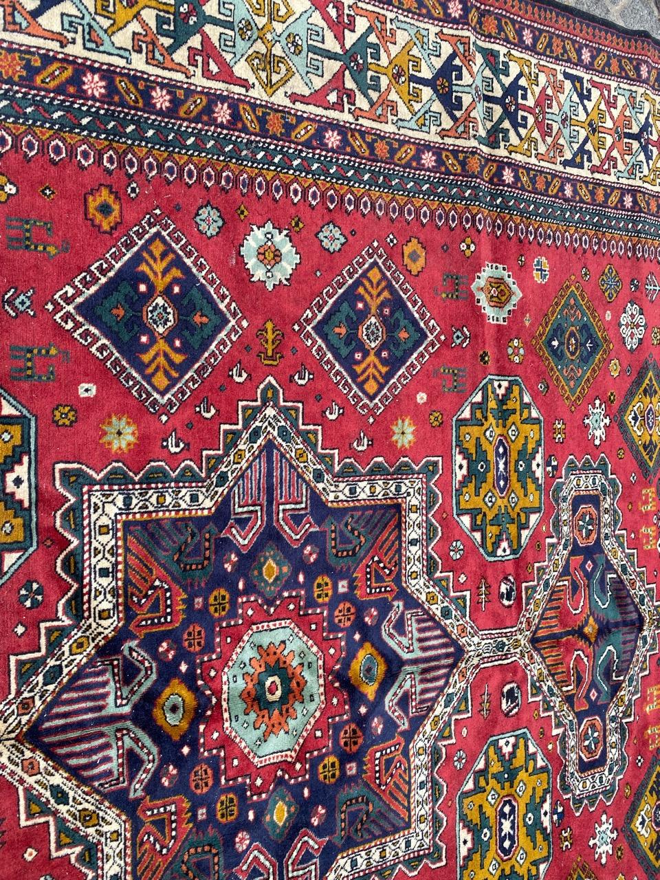 Bobyrug's Pretty Large Vintage Kaukasisch Aserbaidschan Teppich im Angebot 1