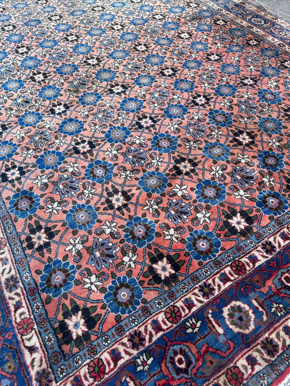 Hübscher großer feiner Vintage-Varamin-Teppich im Angebot 1