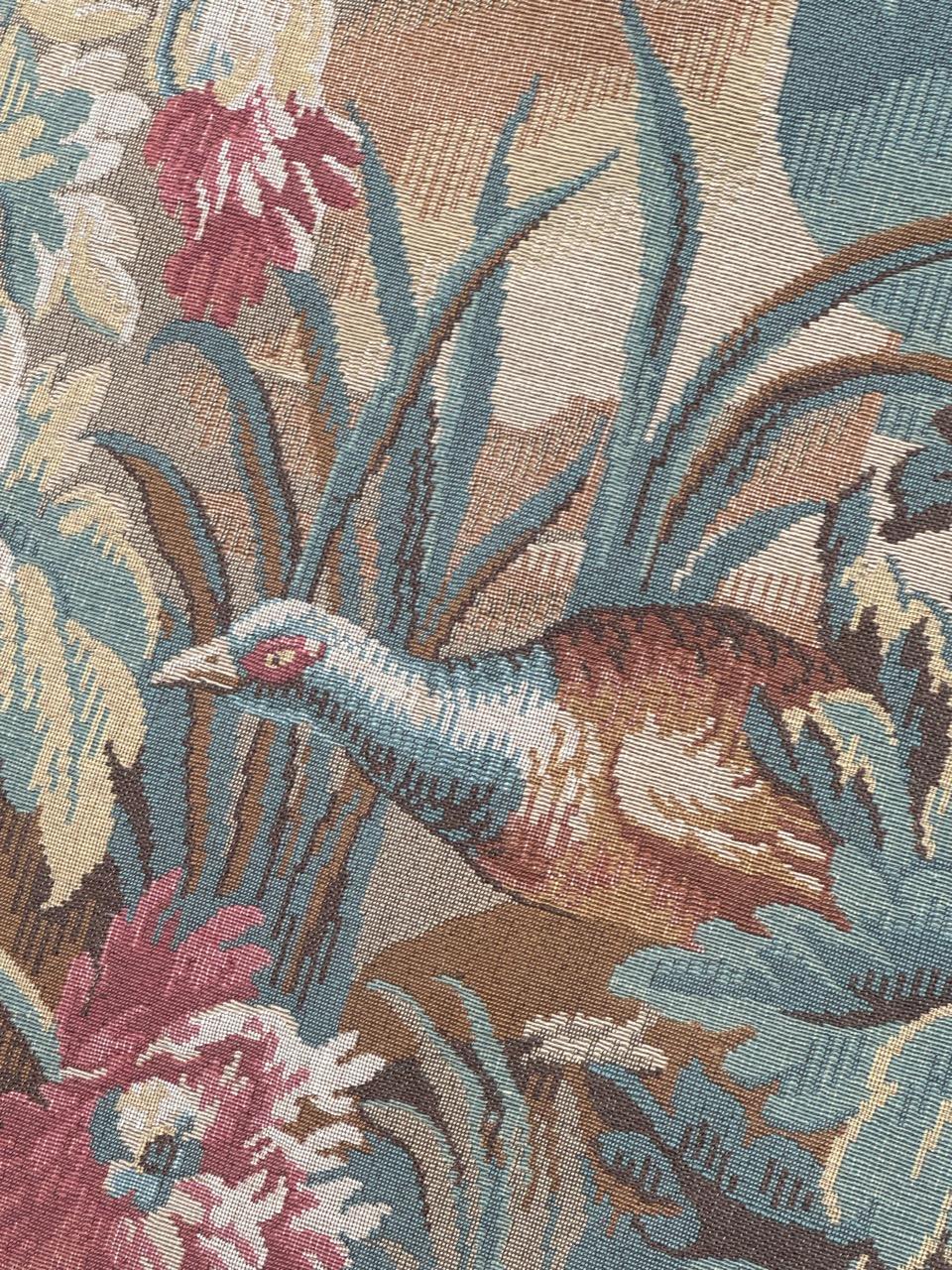 Pretty large vintage French Aubusson style Jacquard Tapestry  « dog on standby» For Sale 12