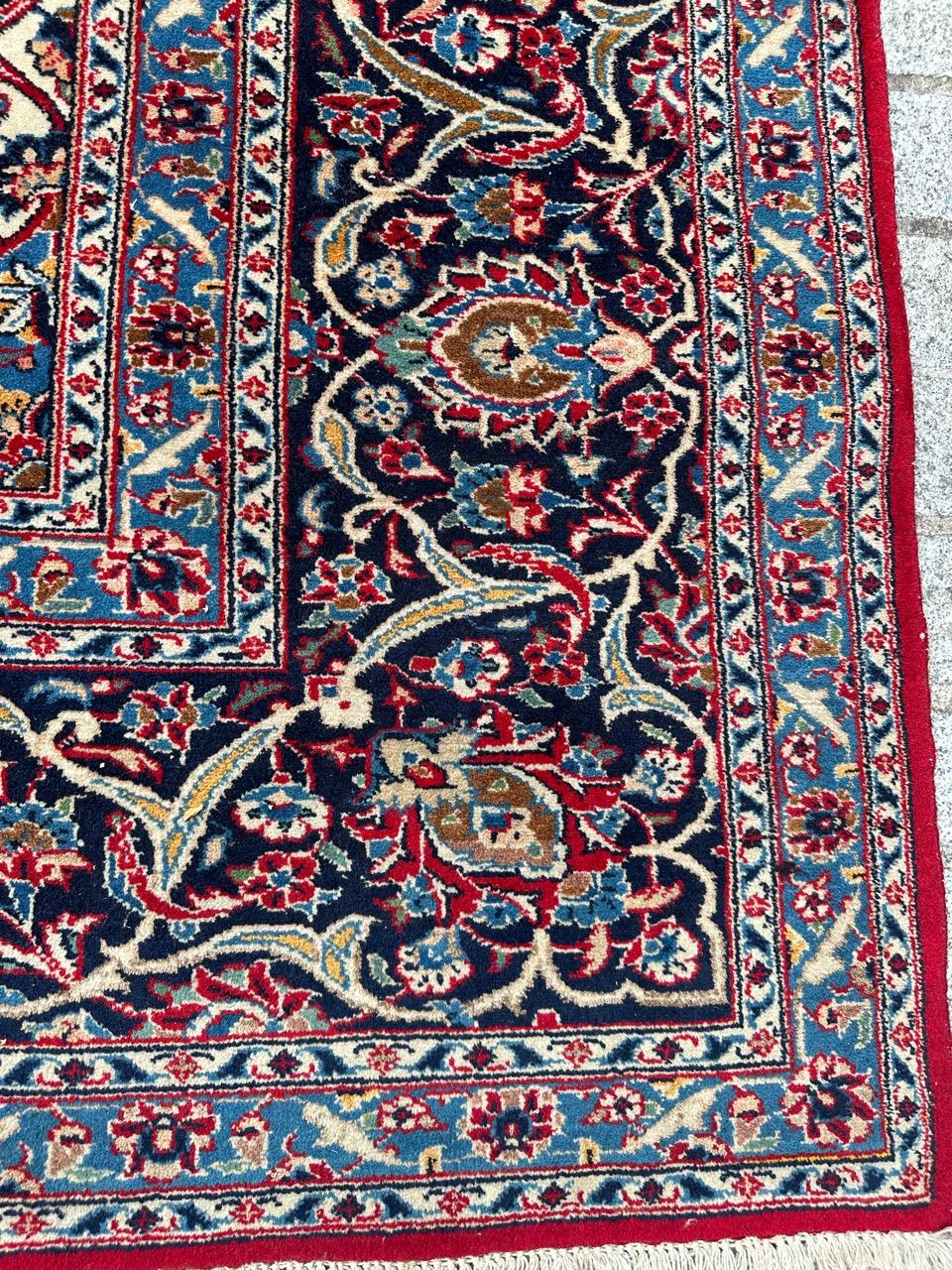 Tappeto vintage in stile Kashan di Bobyrug, piuttosto grande in vendita 5