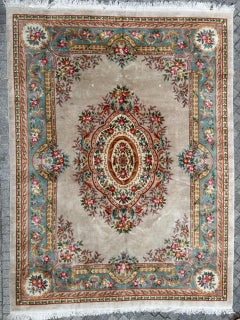 Bobyrug’s Pretty large vintage savonnerie style Chinese rug