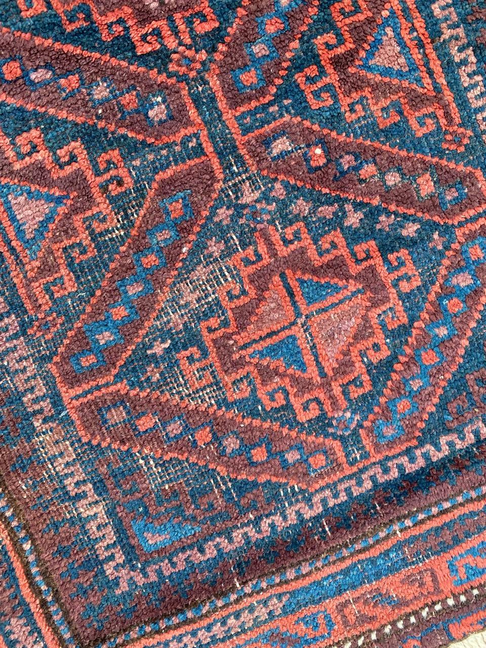 Nice little antique Baluch Afghan rug with beautiful tribal design and nice natural colors, entirely and finely hand knotted with wool velvet on wool foundation.

✨✨✨
