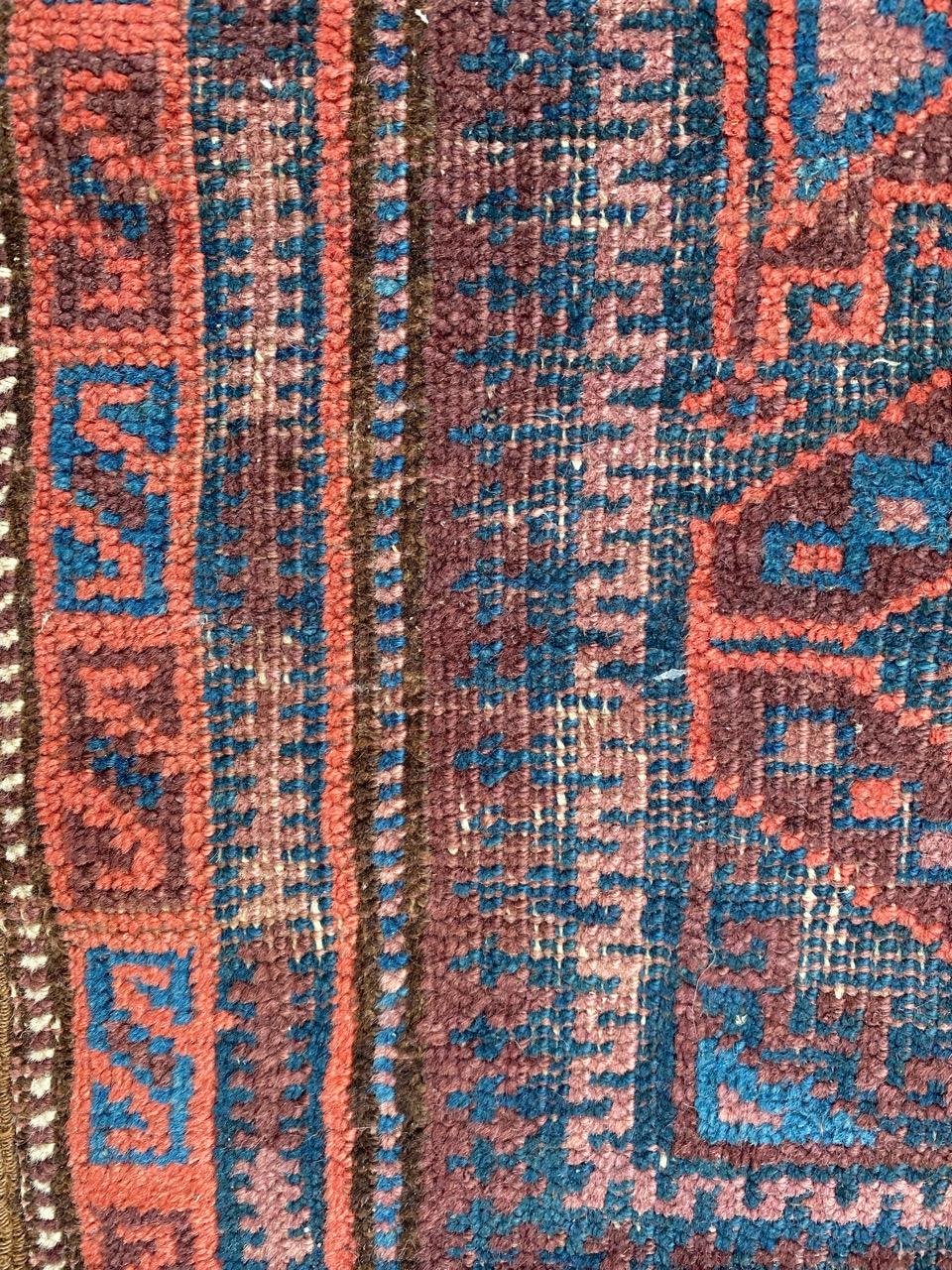 Afghan Bobyrug’s Pretty Little Antique Balutch Rug For Sale