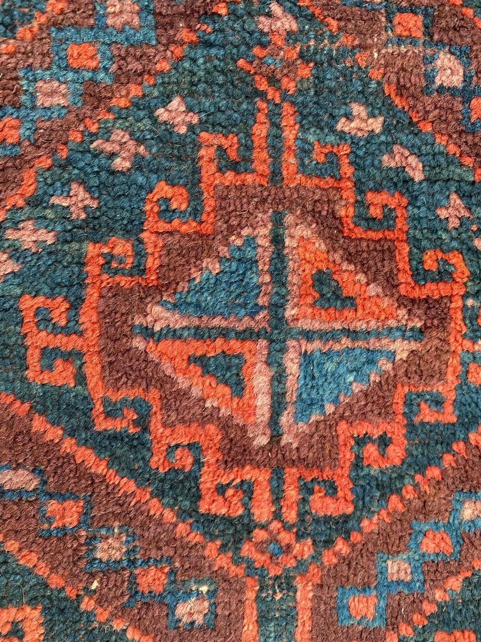 Wool Bobyrug’s Pretty Little Antique Balutch Rug For Sale