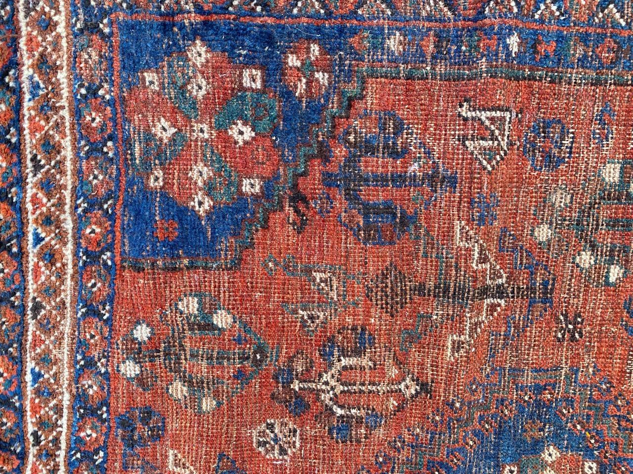 Asian Pretty Little Antique Shiraz Rug