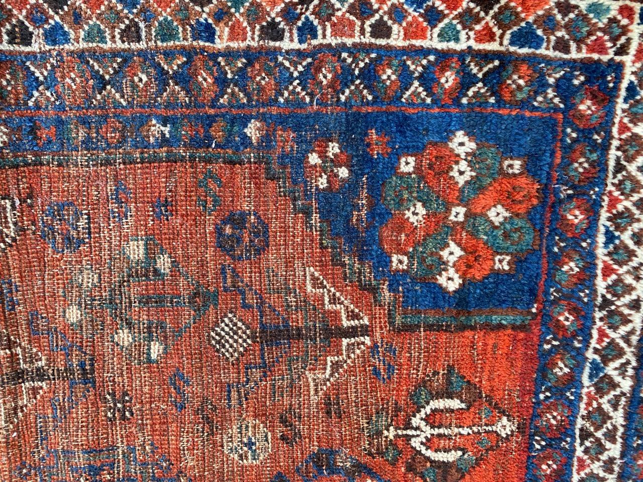 Hand-Knotted Pretty Little Antique Shiraz Rug