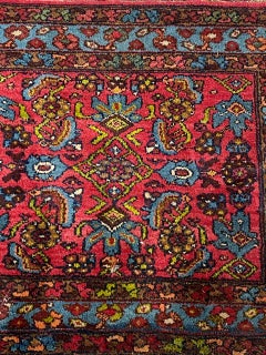 Bobyrug's Hübscher kleiner Mid Century Fine Mahal Teppich