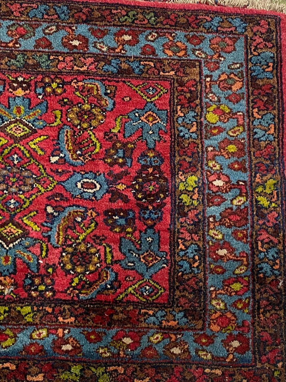 Sultanabad Bobyrug’s Pretty Little Mid Century Fine Mahal Rug For Sale