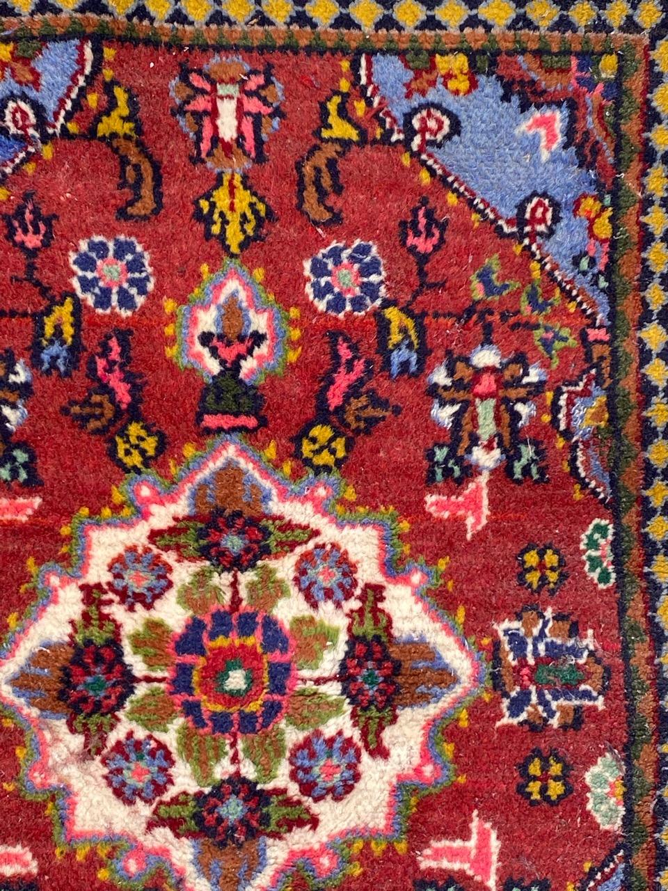 Asian Bobyrug’s Pretty little vintage Hamadan rug  For Sale
