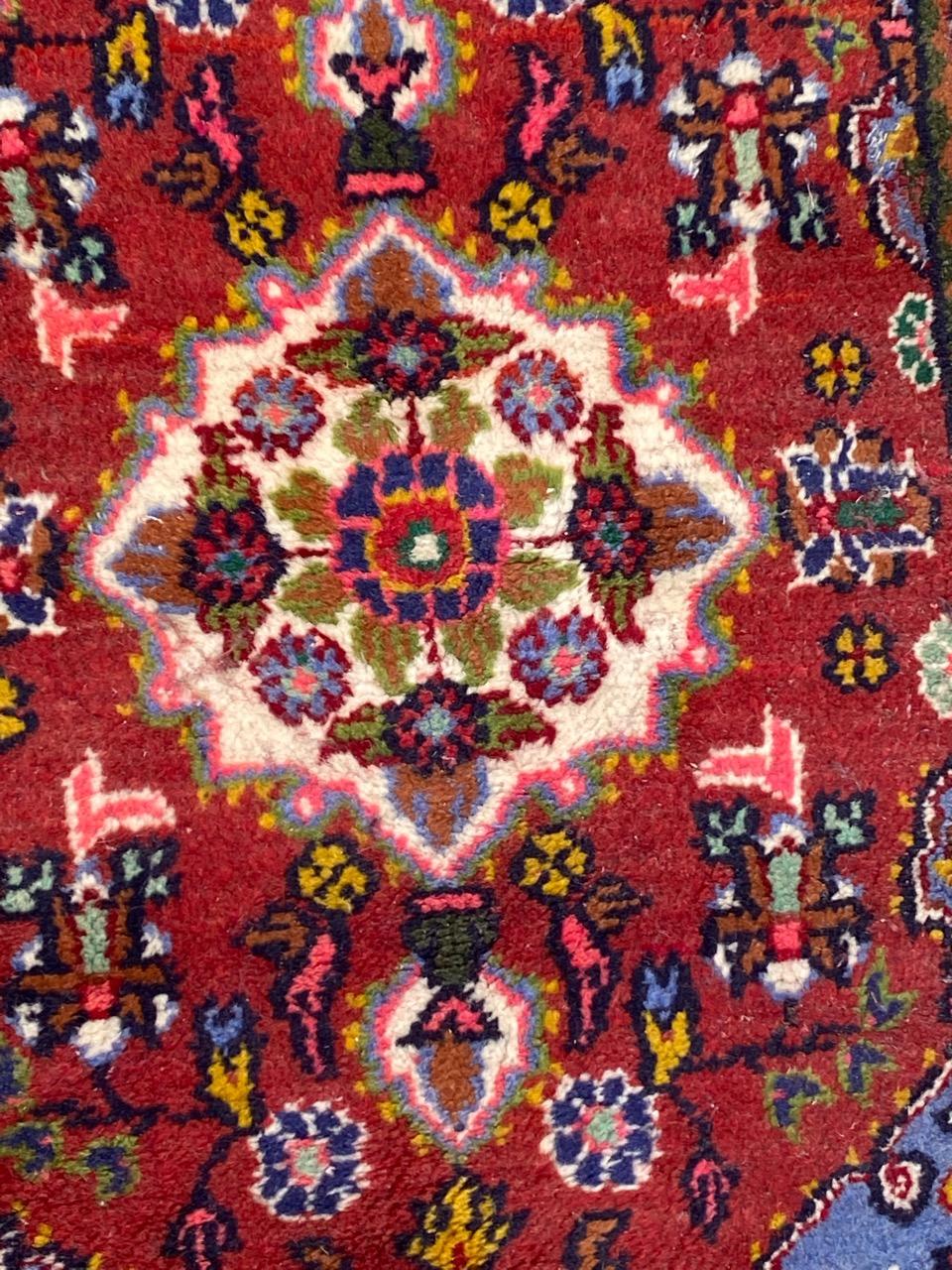 20th Century Bobyrug’s Pretty little vintage Hamadan rug  For Sale