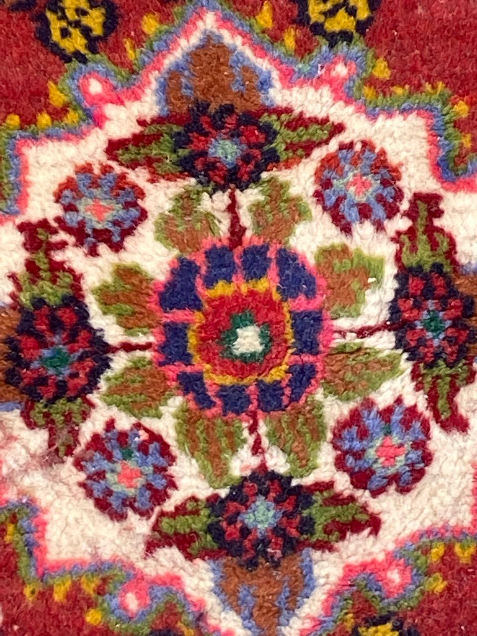 Wool Bobyrug’s Pretty little vintage Hamadan rug  For Sale