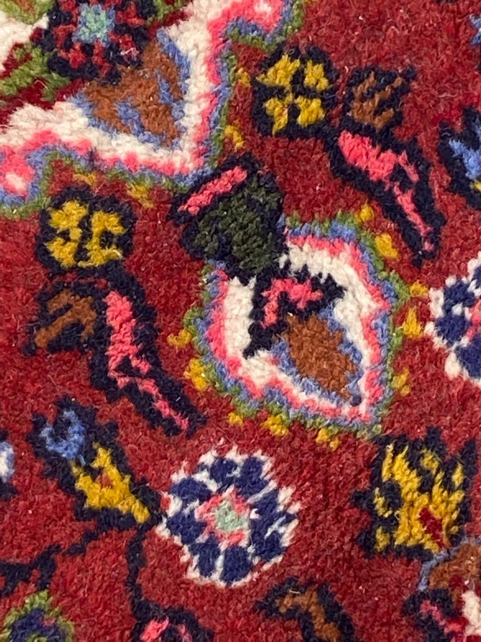 Bobyrug's Hübscher kleiner Vintage-Hamadan-Teppich im Angebot 1