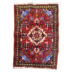 Bobyrug's Hübscher kleiner Vintage-Hamadan-Teppich 