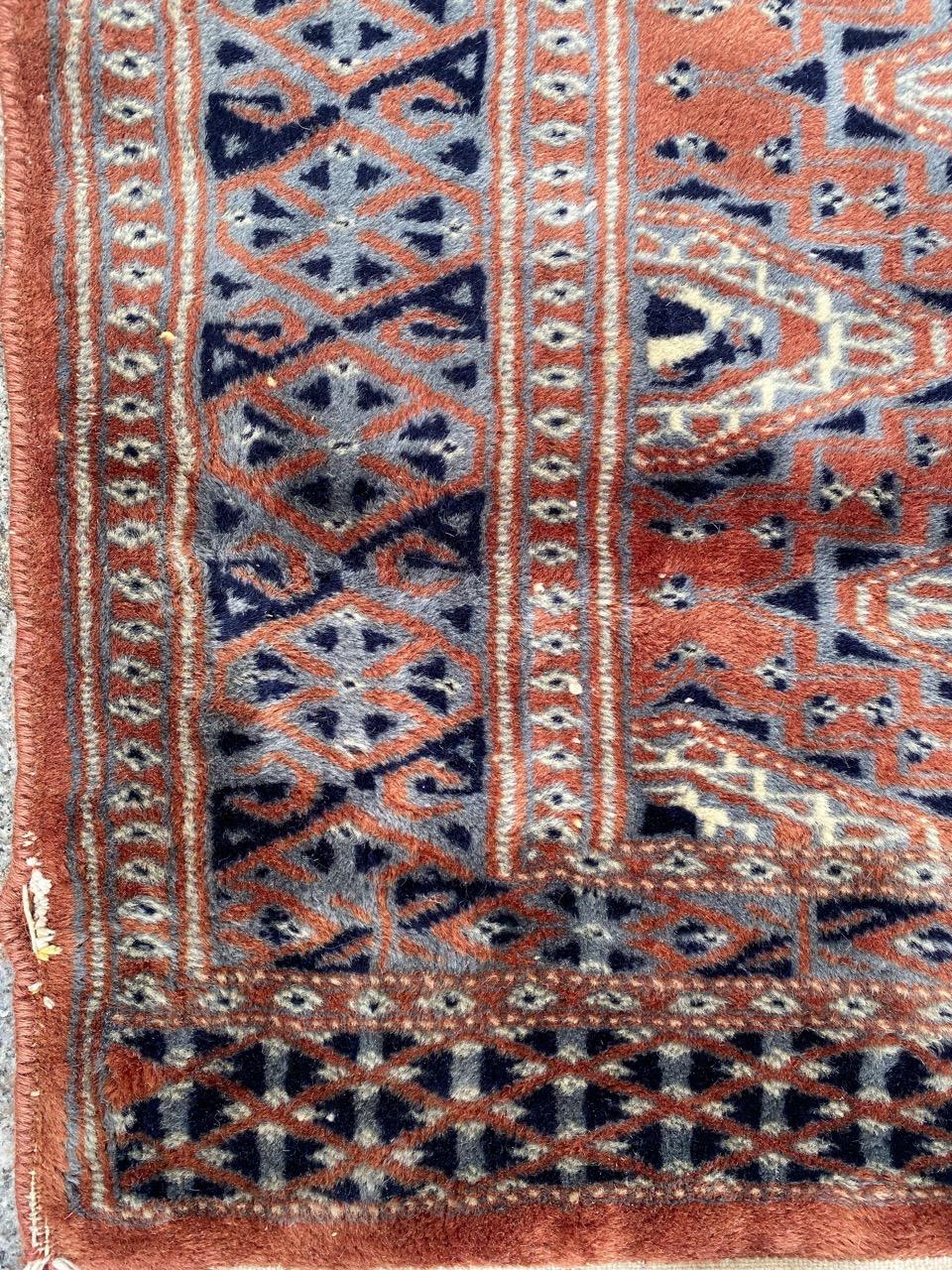 Bobyrug’s Pretty Little Vintage Pakistani Rug For Sale 3