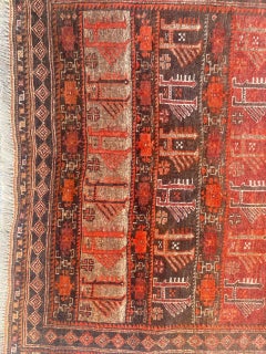 Bobyrug’s Pretty Little Vintage Turkmen Baluch Rug