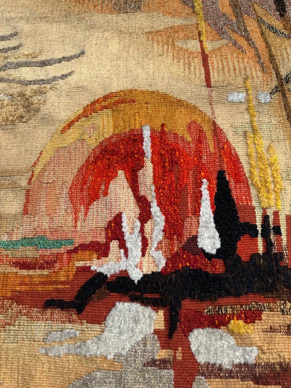 Lana Grazioso arazzo Aubusson francese della metà del XX secolo 
