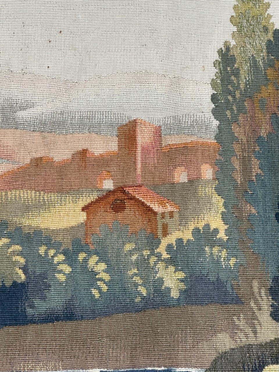 Pretty mid 20th century french Aubusson tapestry For Sale 7