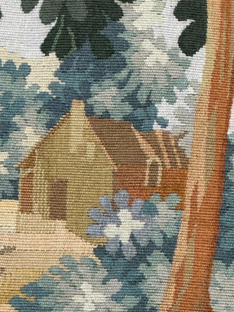 Hübscher französischer Aubusson-Wandteppich aus der Mitte des 20. im Angebot 9