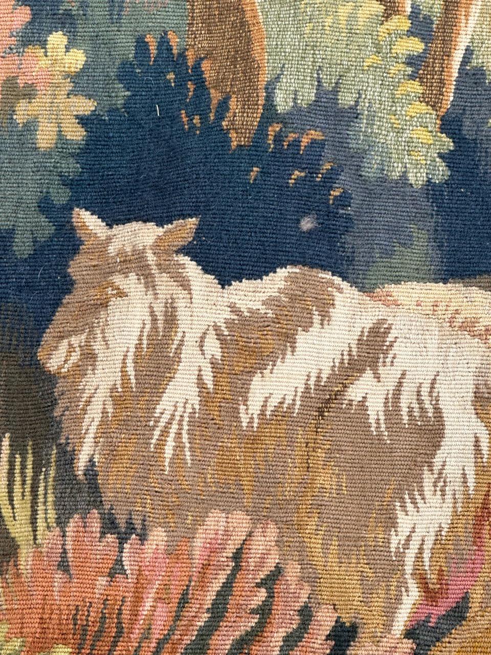 Pretty mid 20th century french Aubusson tapestry For Sale 10