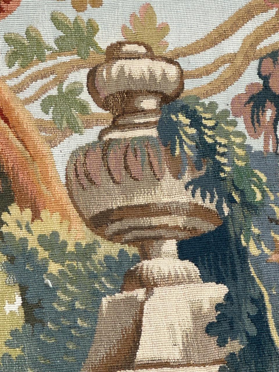 Pretty mid 20th century french Aubusson tapestry For Sale 11