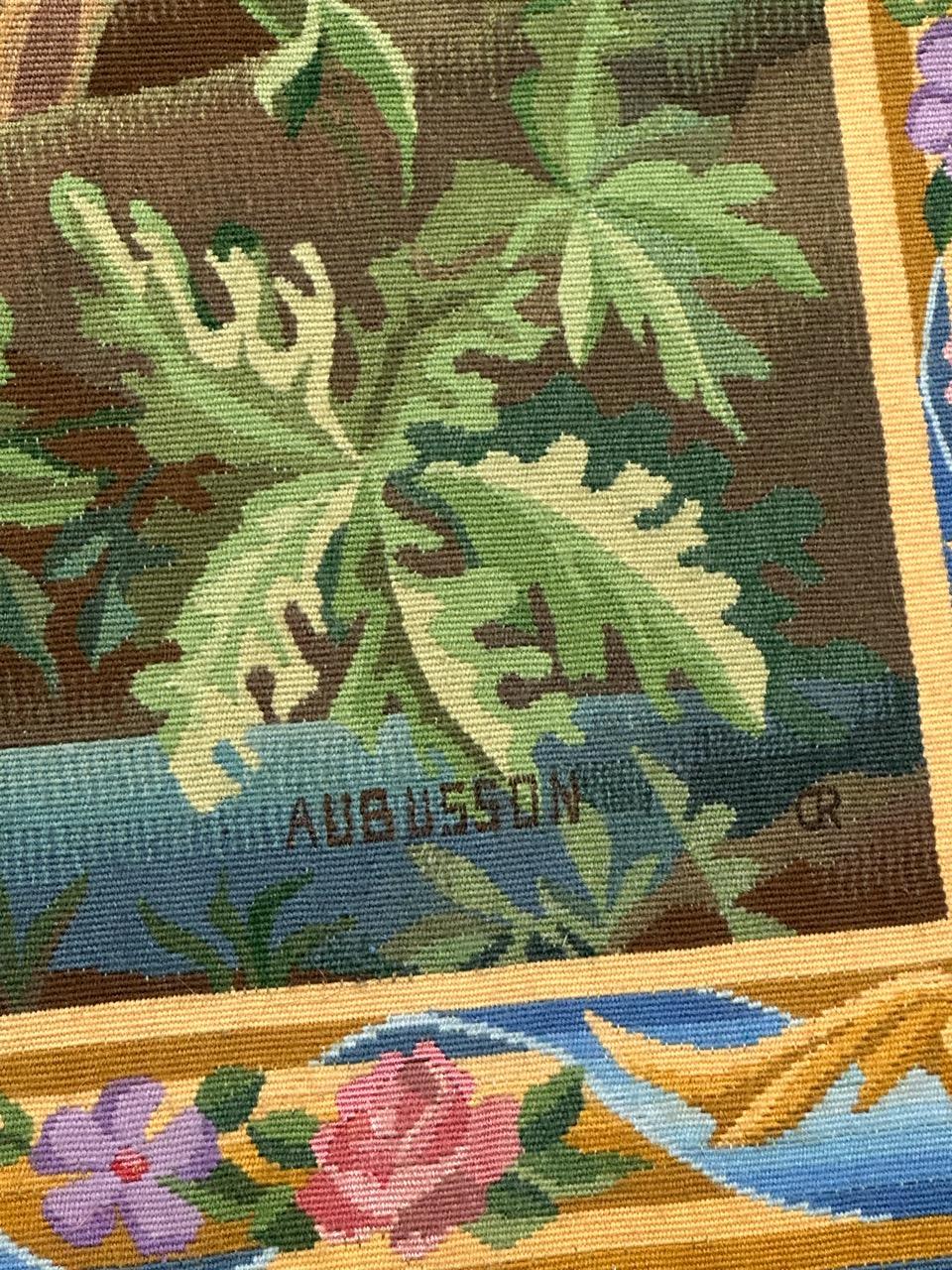 Hübscher französischer Aubusson-Wandteppich aus der Mitte des 20. im Zustand „Hervorragend“ im Angebot in Saint Ouen, FR