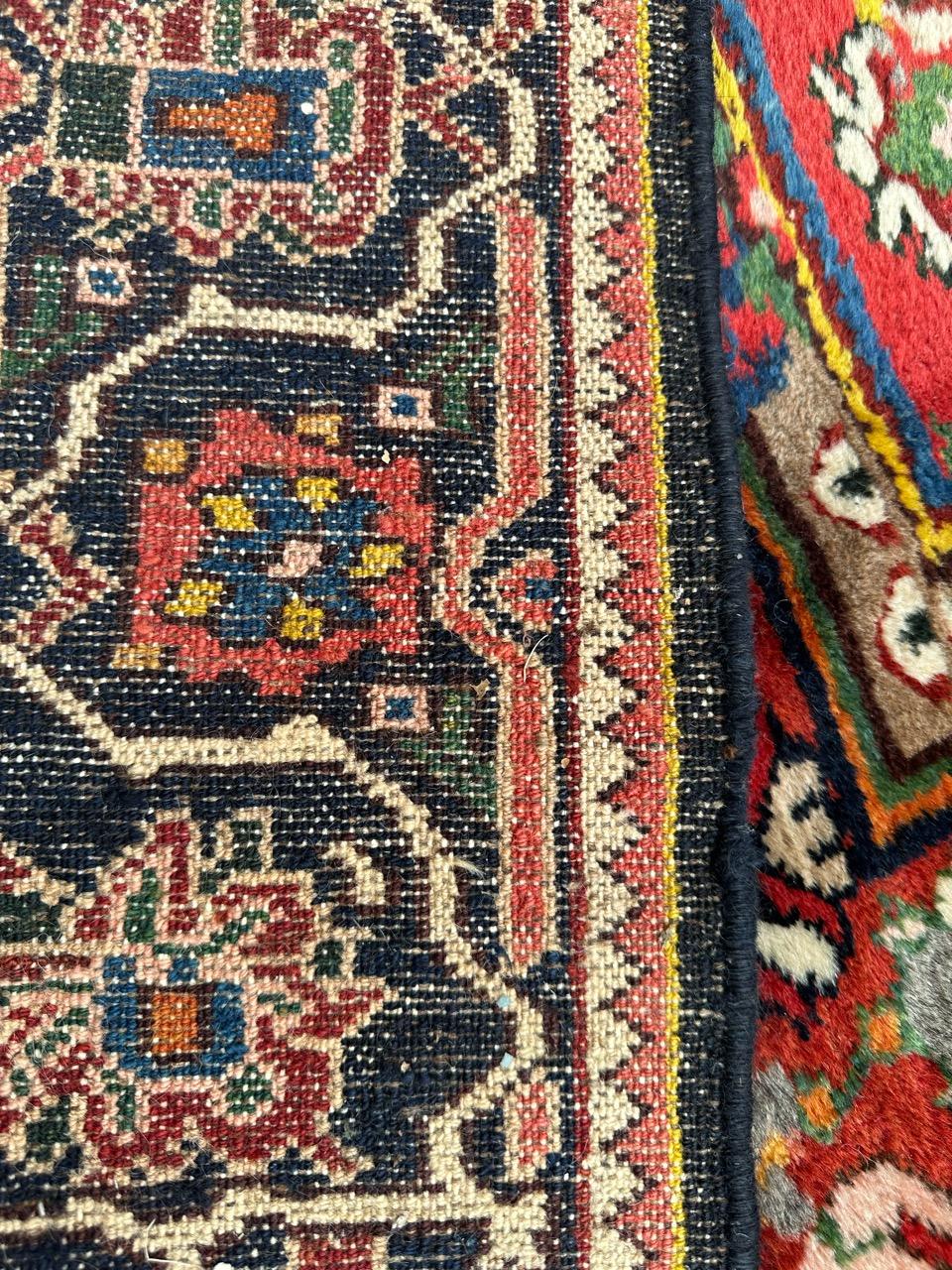 Bobyrug's Pretty mid century bakhtiar savonnerie design runner in vendita 11