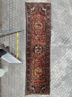 Bobyrug's Pretty mid century bakhtiar savonnerie design runner