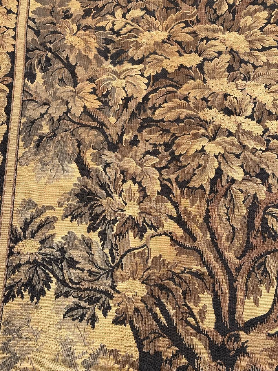 Jolie tapisserie française ancienne de style Aubusson en jacquard en vente 2