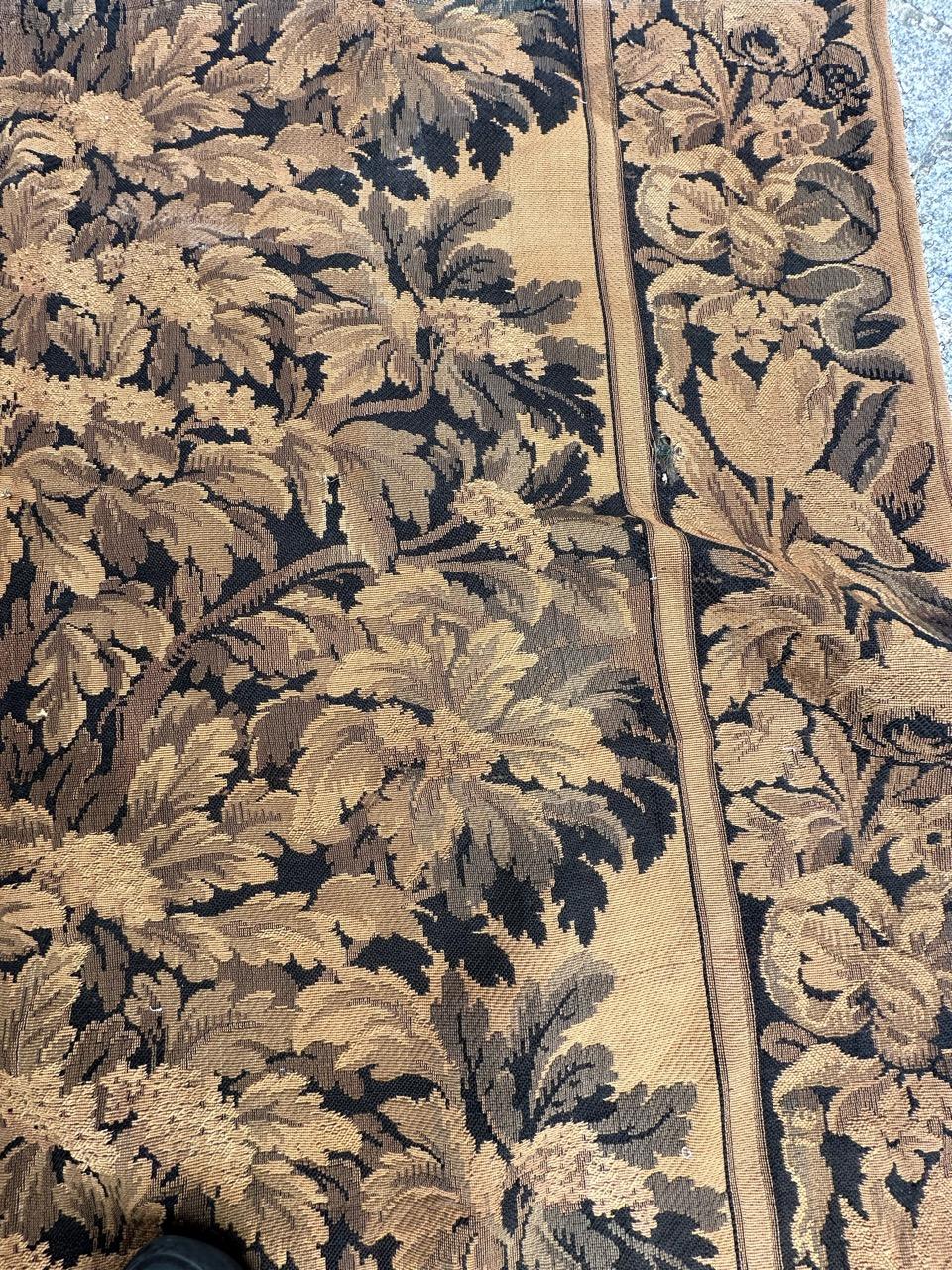 Schöner französischer Jacquard-Wandteppich im Aubusson-Stil des antiken Jahrhunderts im Angebot 10
