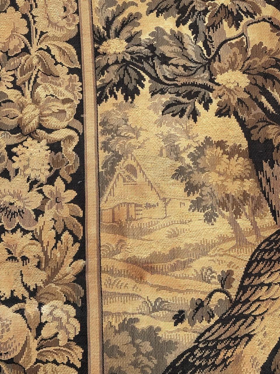 Schöner französischer Jacquard-Wandteppich im Aubusson-Stil des antiken Jahrhunderts (Wolle) im Angebot