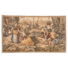 Pretty Mid Century French Aubusson style Jacquard Tapestry, « by Goya »