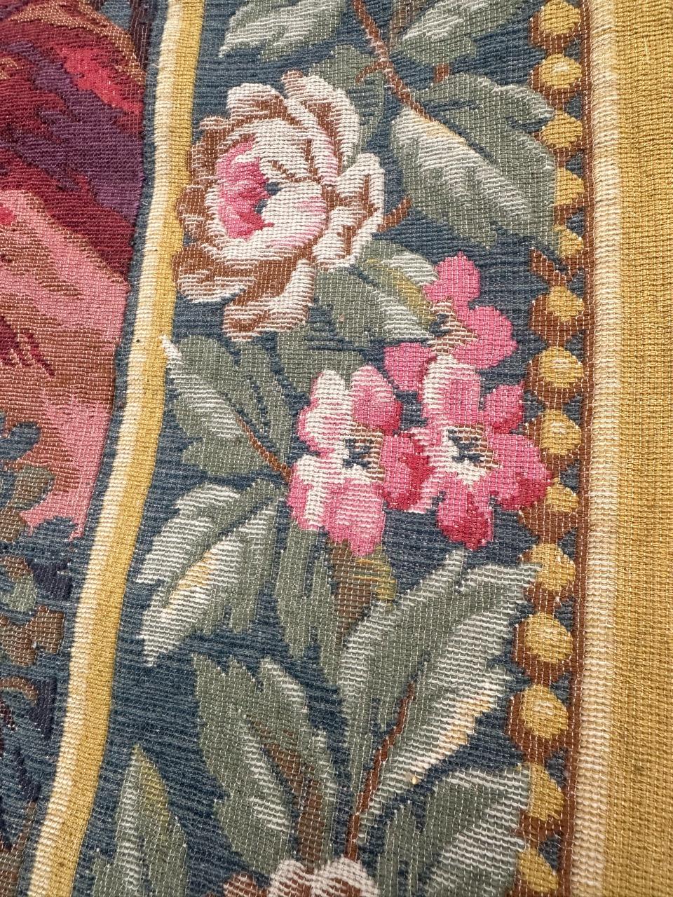 Pretty mid century French Aubusson Style Jacquard Tapestry 12