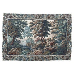 Pretty Mid Century French Aubusson style Jacquard Tapestry.