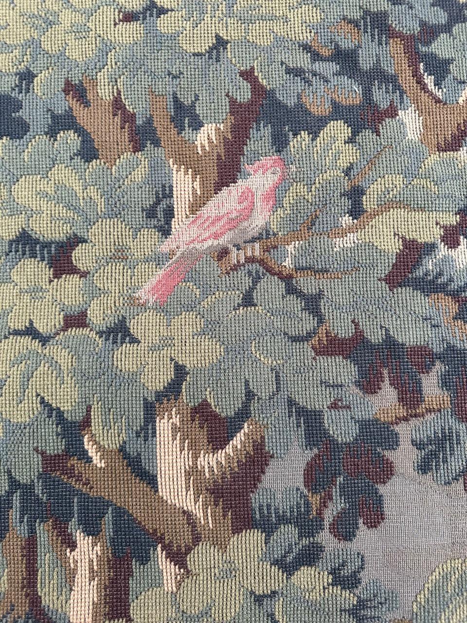 Bobyrug’s Nice French Aubusson Style Jaquar Tapestry Design « La Filandière » For Sale 5