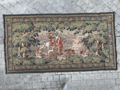 Bobyrug’s Nice French Aubusson Style Jaquar Tapestry Design « La Filandière »