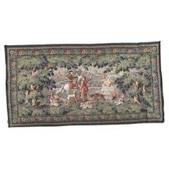 Antique Bobyrug’s Nice French Aubusson Style Jaquar Tapestry Design « La Filandière »