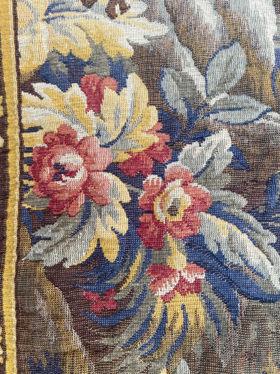 Pretty Mid Century French Aubusson Style Jaquar Tapestry 4