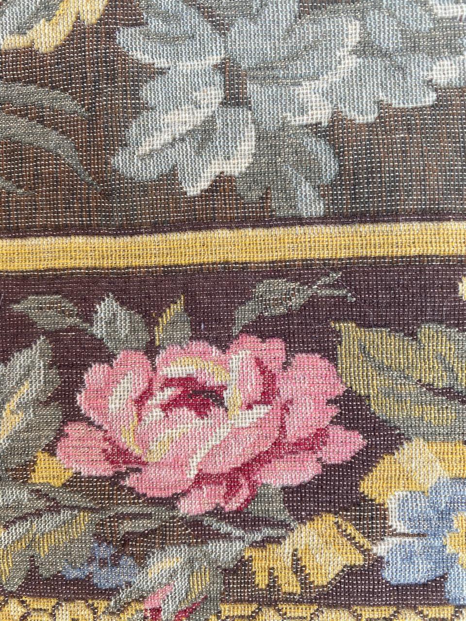 Pretty Mid Century French Aubusson Style Jaquar Tapestry 10