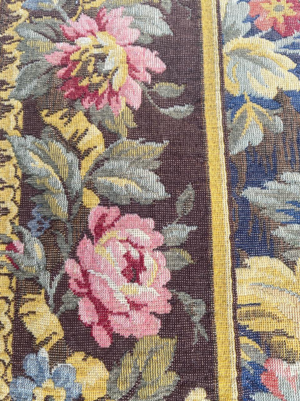 Pretty Mid Century French Aubusson Style Jaquar Tapestry 3