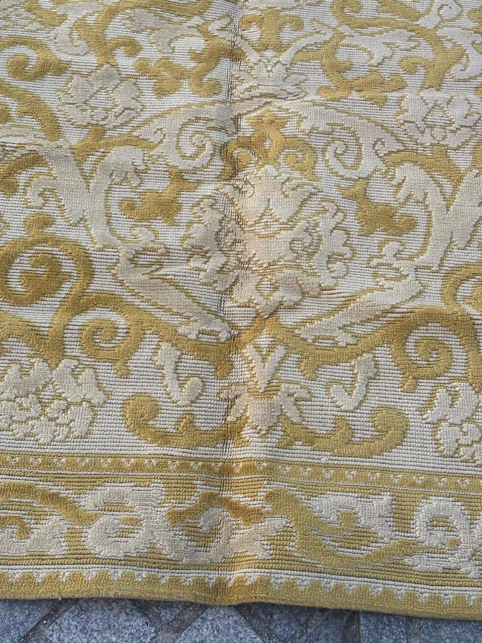 Pretty mid century French Cogolin decorative rug For Sale 4