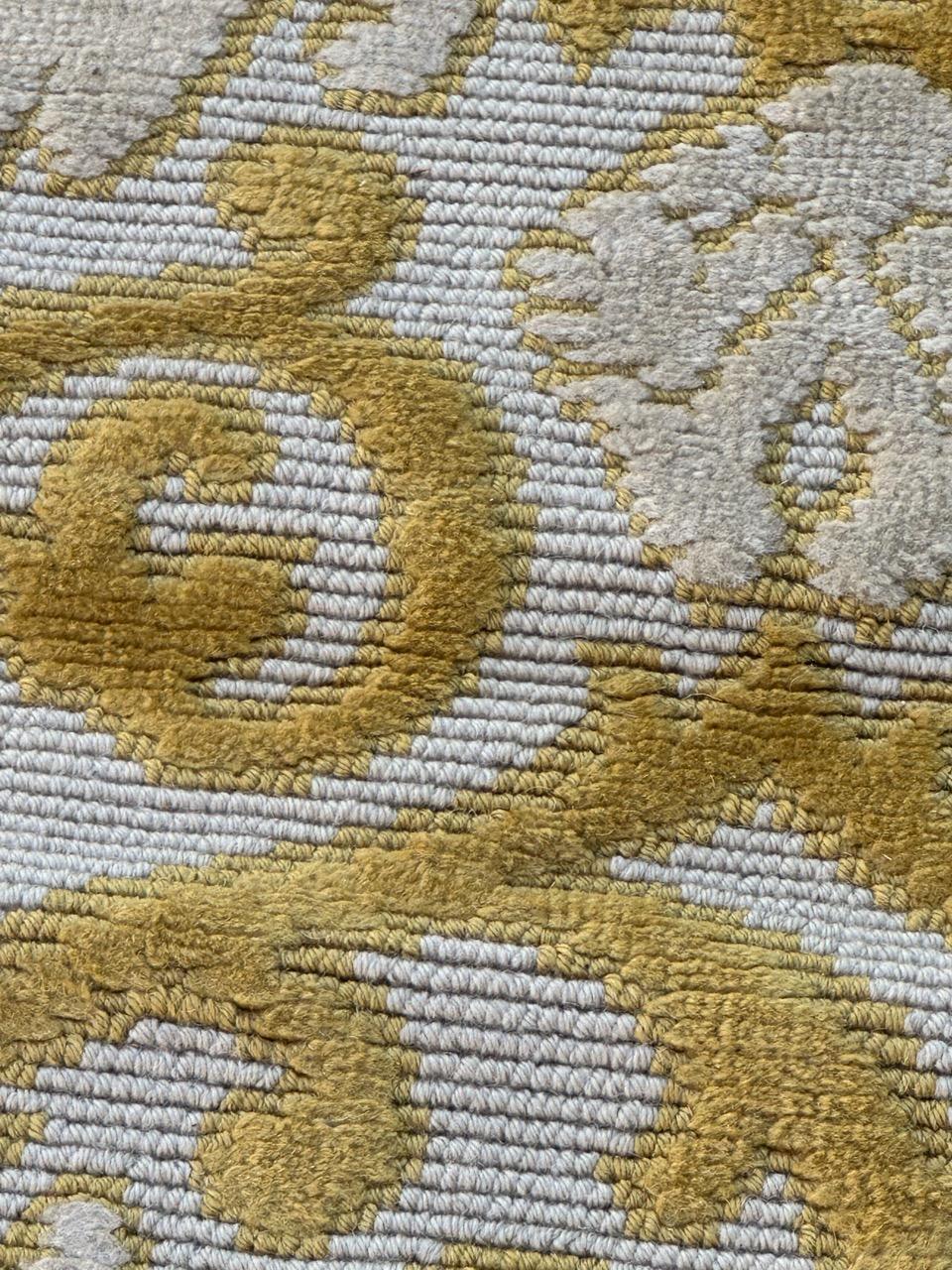 Pretty mid century French Cogolin decorative rug For Sale 5