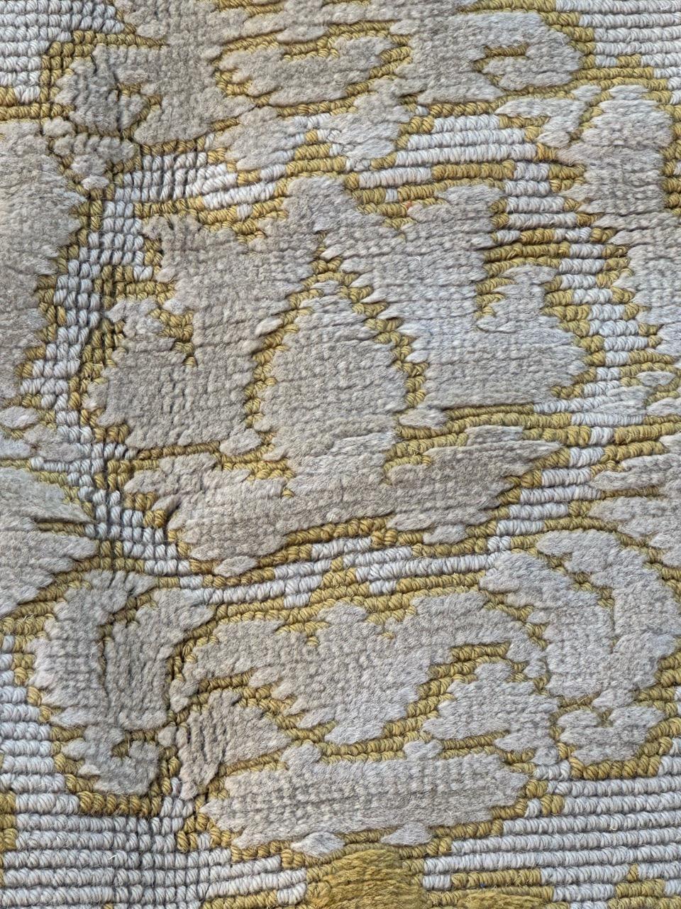 Pretty mid century French Cogolin decorative rug For Sale 7