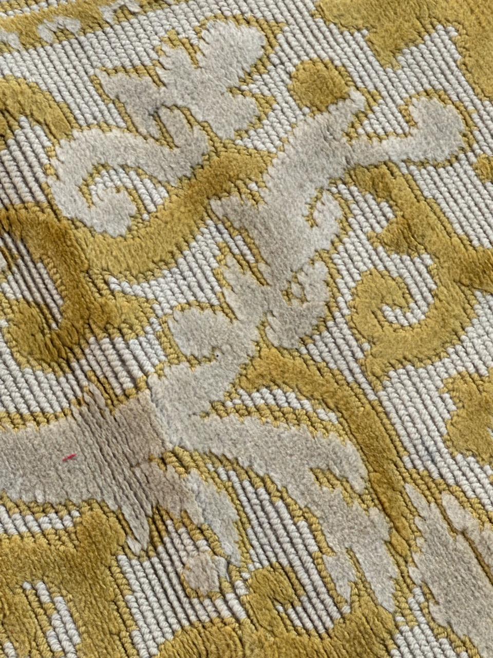 Pretty mid century French Cogolin decorative rug For Sale 9