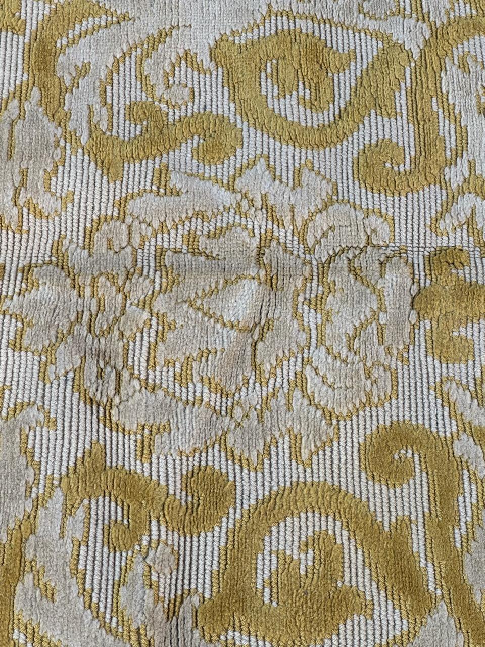 Pretty mid century French Cogolin decorative rug For Sale 2