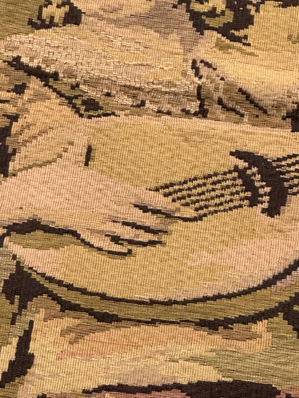 grazioso arazzo francese jacquard della metà del secolo 