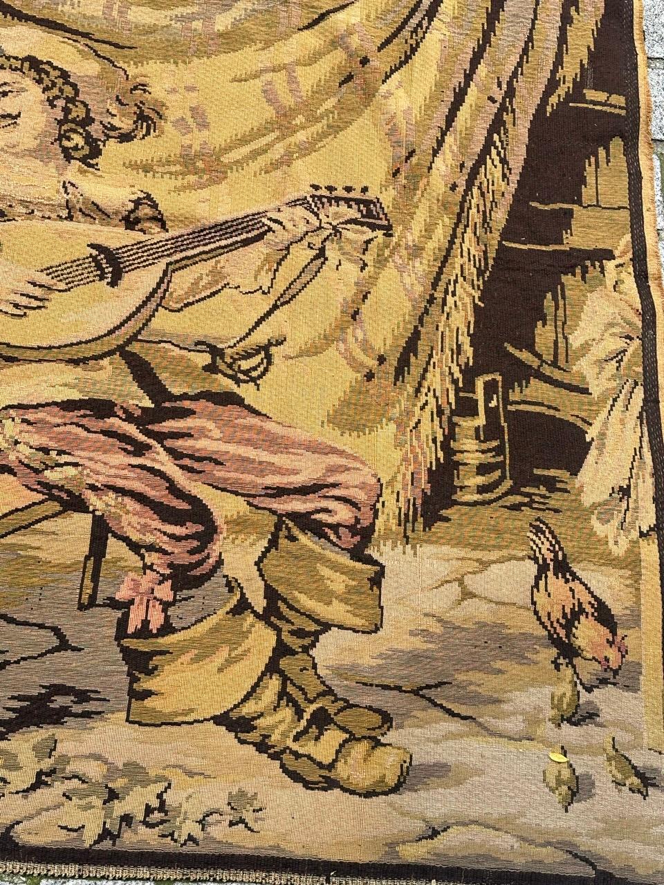 Fatto a macchina grazioso arazzo francese jacquard della metà del secolo 