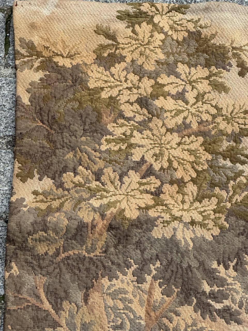 grazioso arazzo jacquard francese della metà del secolo 