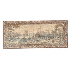 Pretty Mid Century French Jaquar Tapestry